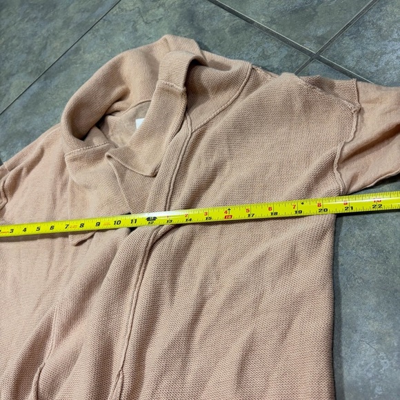 Brochu Walker Women's Beige Linen Blend Open Waterfall Cardigan Sz L Luxury EUC - Picture 7 of 10